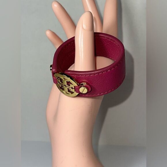 Authentic Tory Burch Leather Cuff Bracelet - Picture 4 of 4